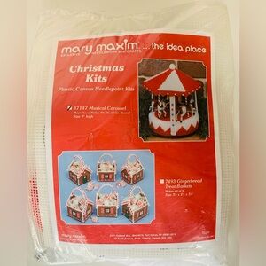Mary Maxim Exclusive Musical Carousel Christmas Needlepoint Kit